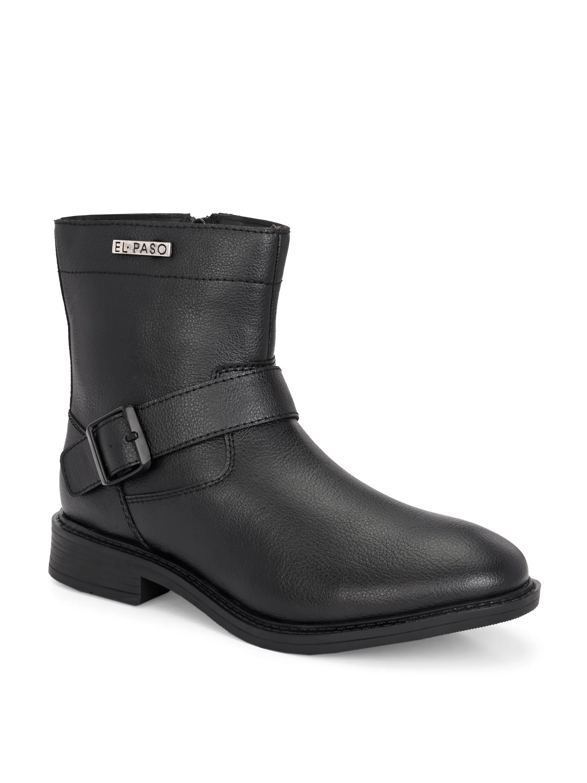 El Paso Women Faux Leather Casual Chelsea Boots