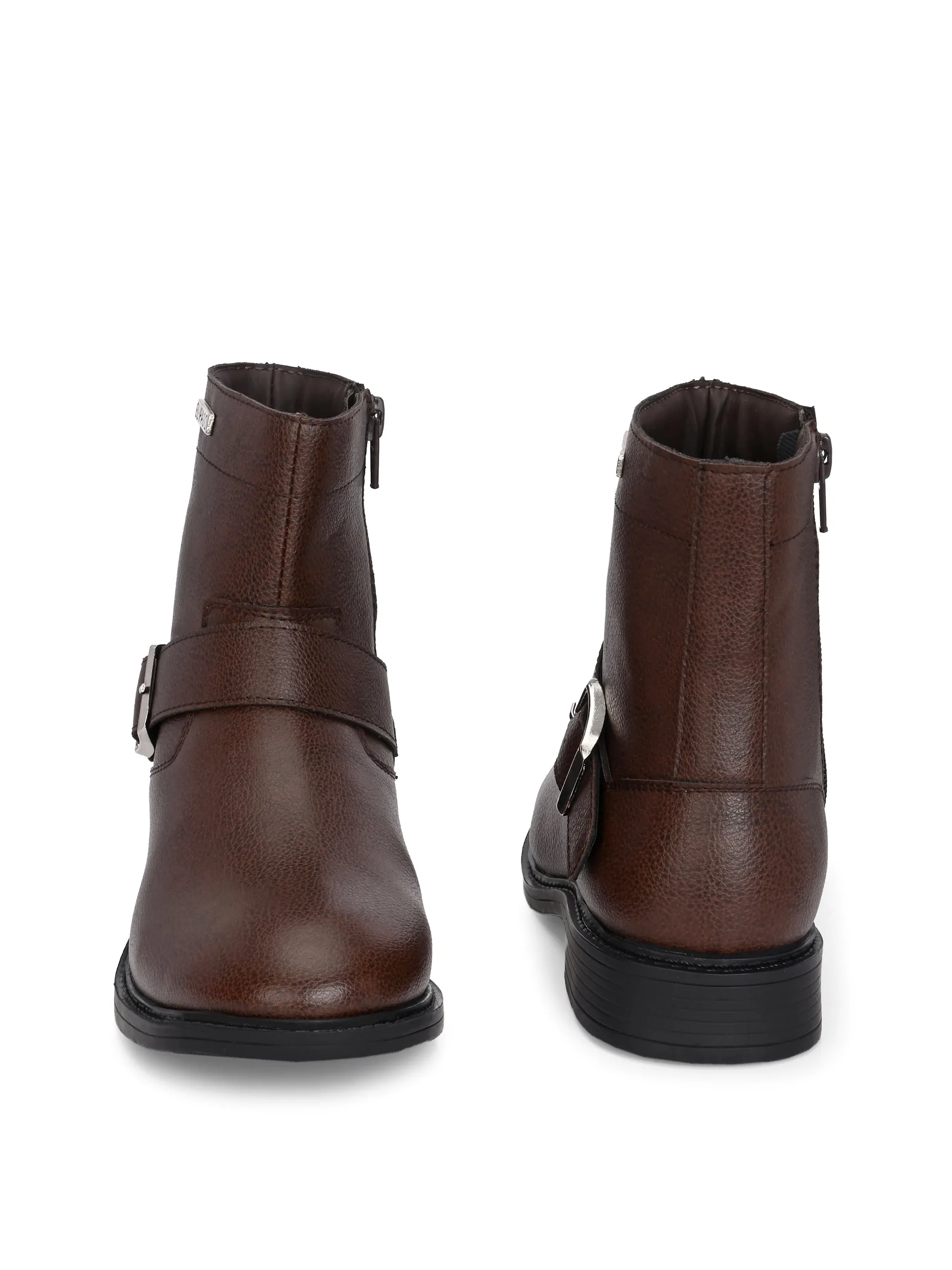 El Paso Women Faux Leather Casual Chelsea Boots