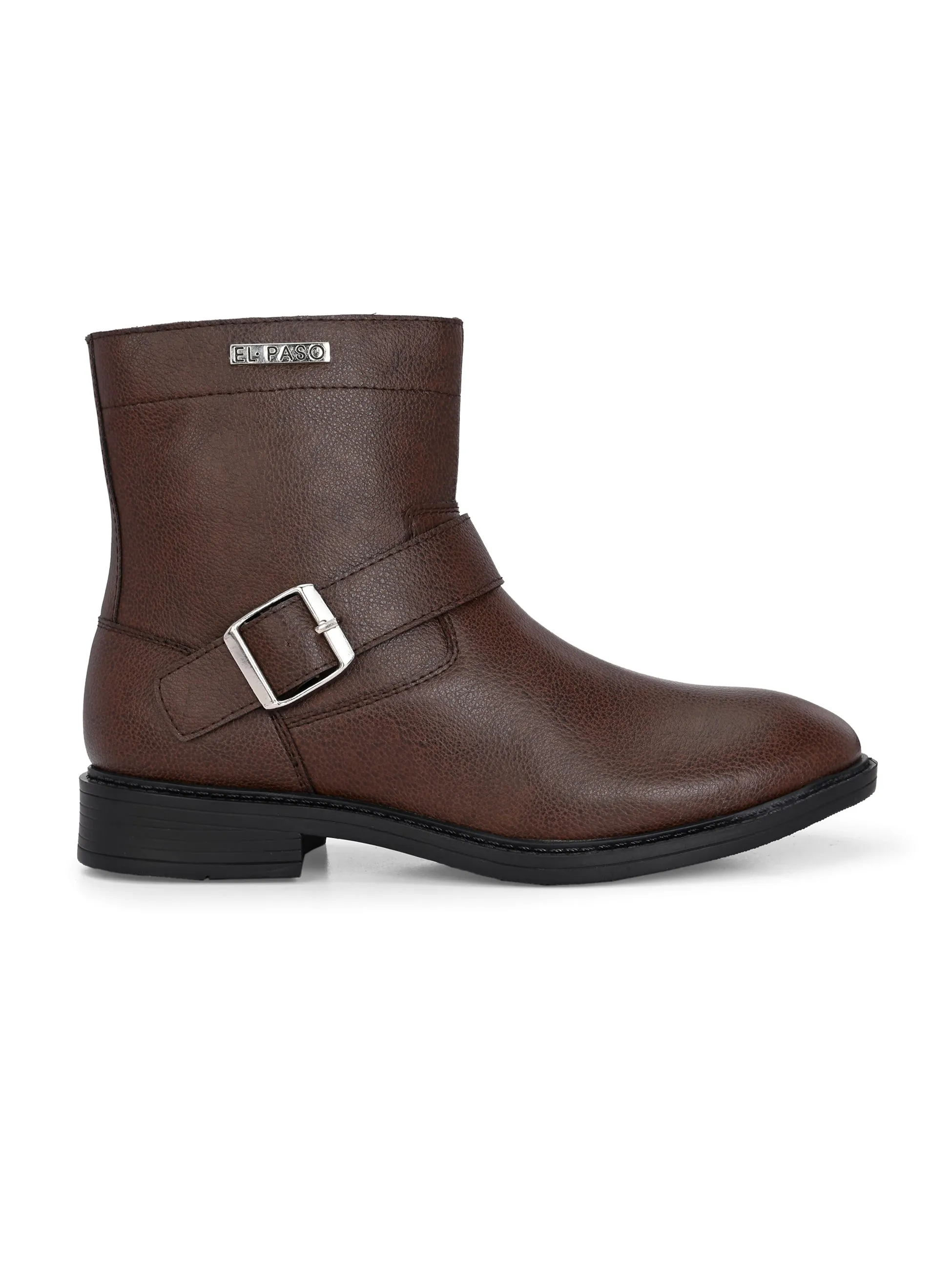 El Paso Women Faux Leather Casual Chelsea Boots