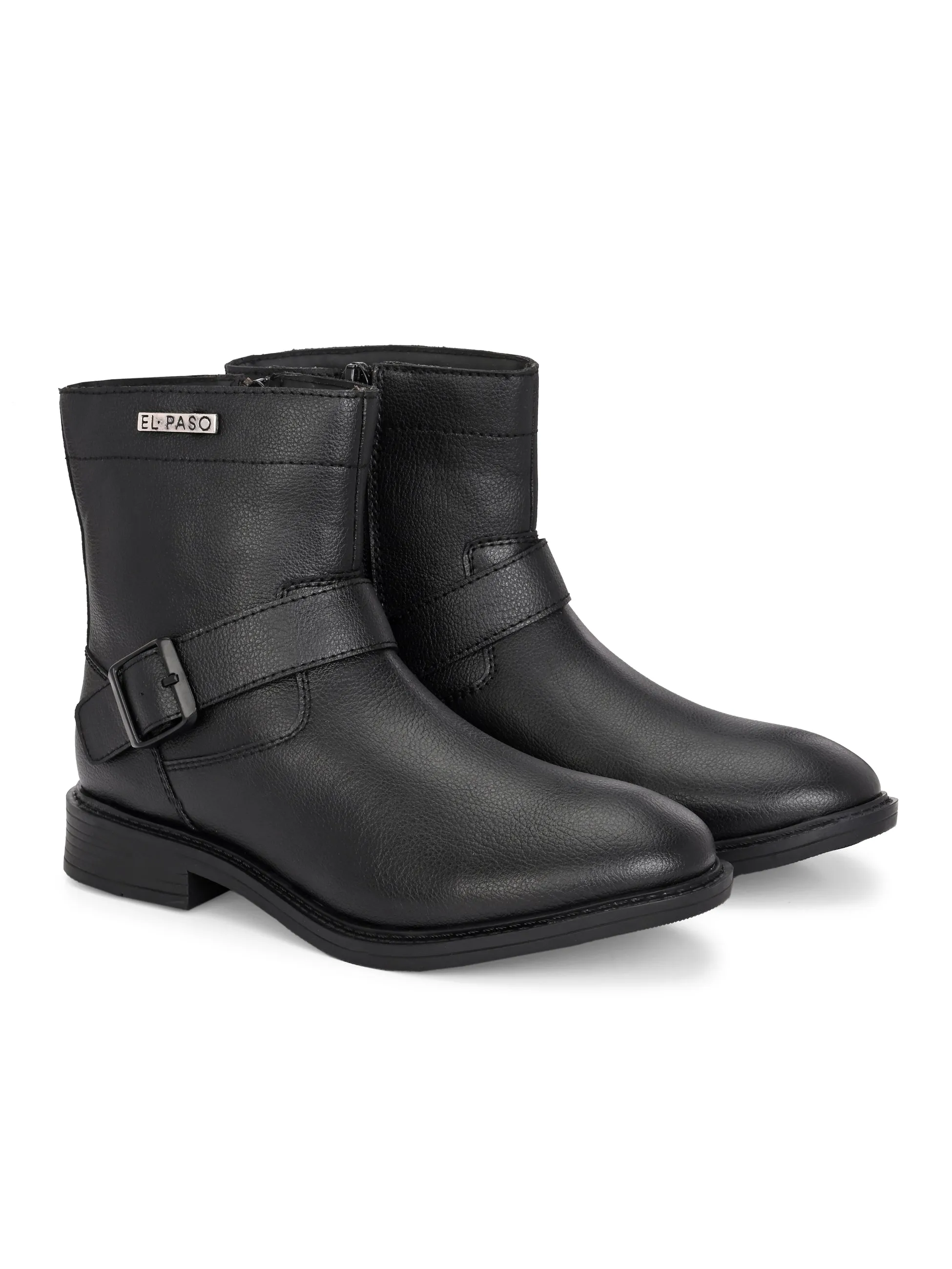 El Paso Women Faux Leather Casual Chelsea Boots
