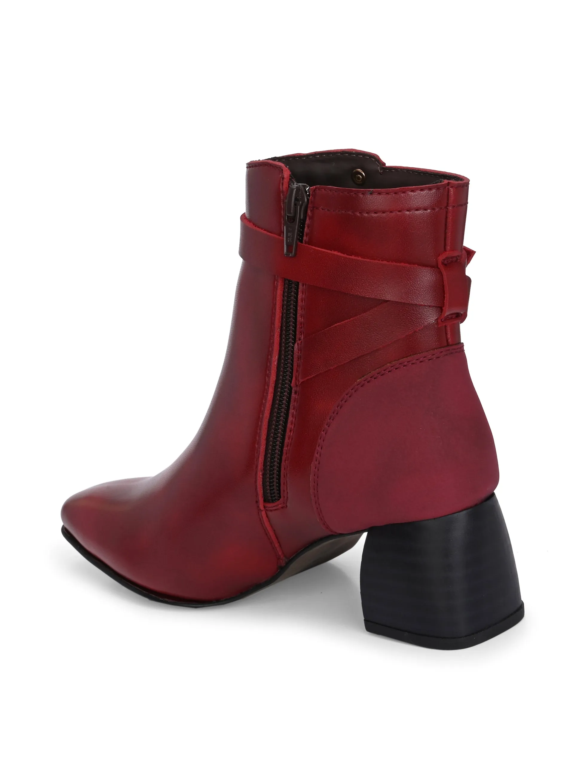 El Paso Women Faux Leather Casual Chelsea Boots