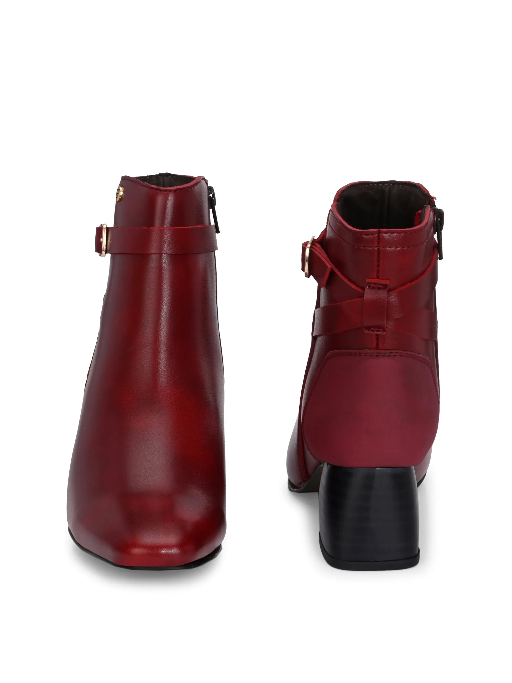 El Paso Women Faux Leather Casual Chelsea Boots