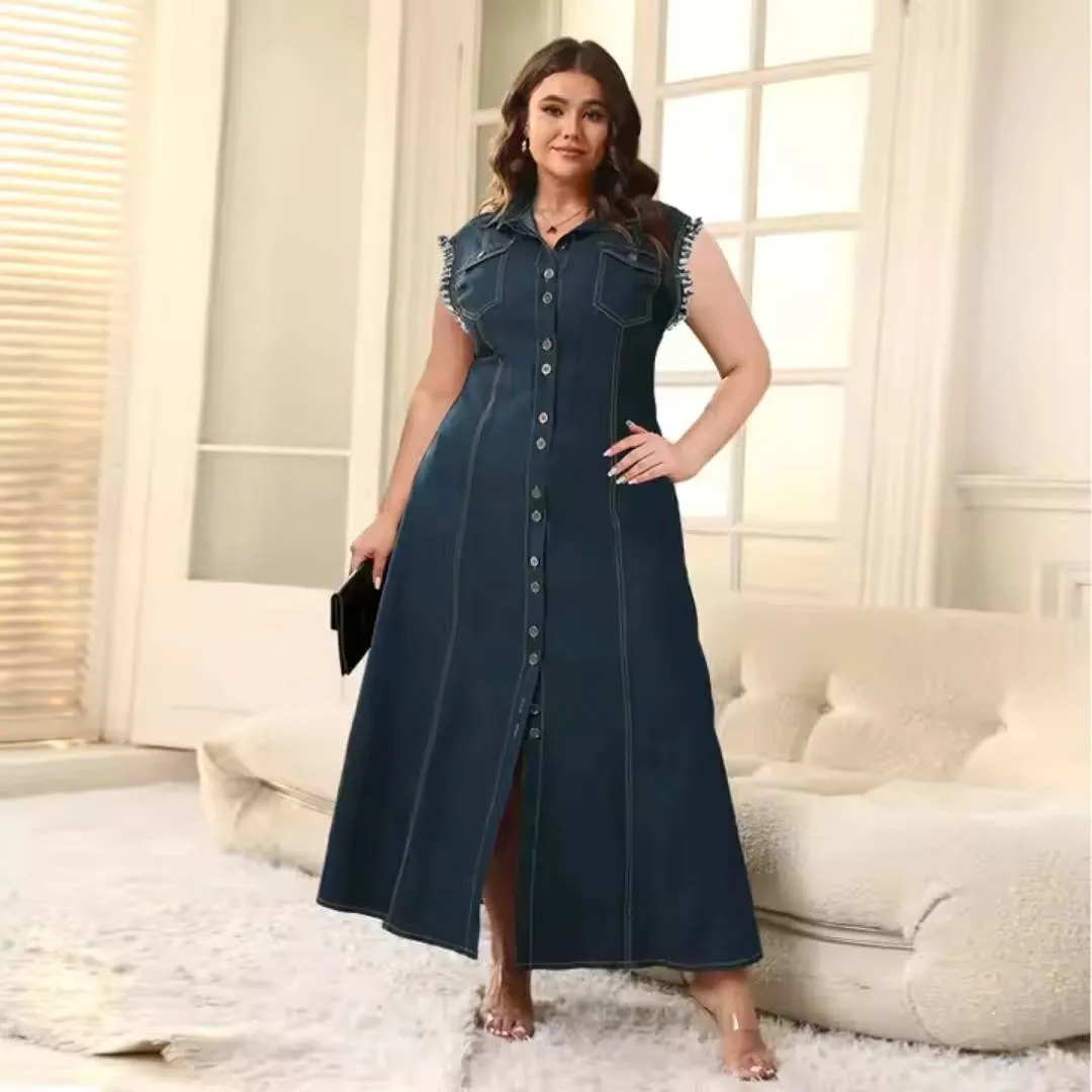 Ember™ | Denim Button-Down Dress