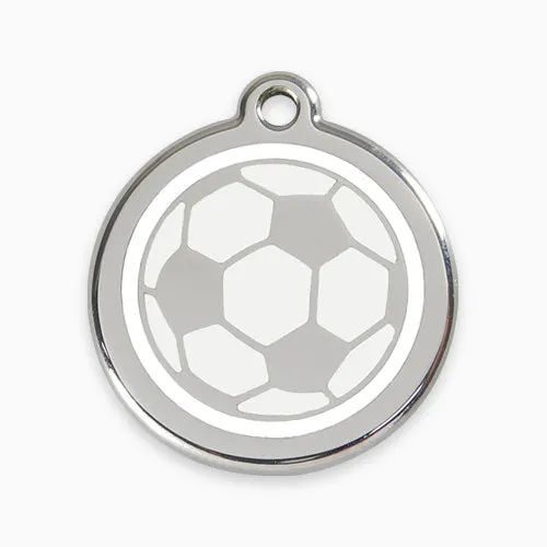 Enamel Pet ID Tag Soccer Ball