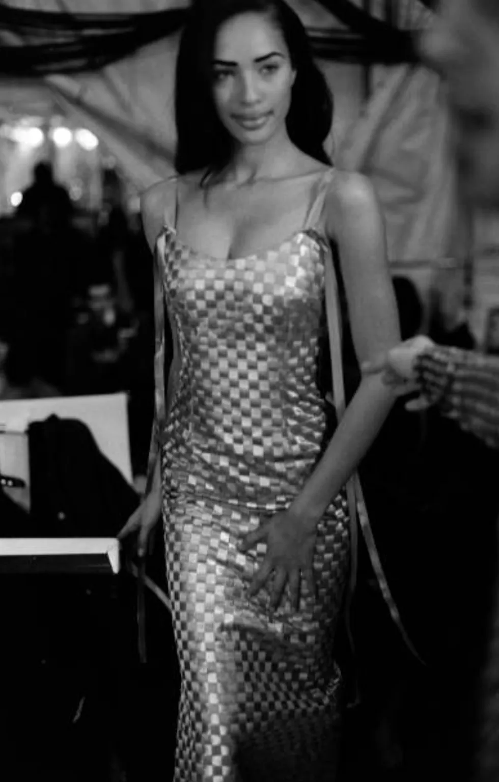Extraordinary & Rare Fall 1995 Todd Oldham Runway Gold Metallic Woven Ribbon Dress
