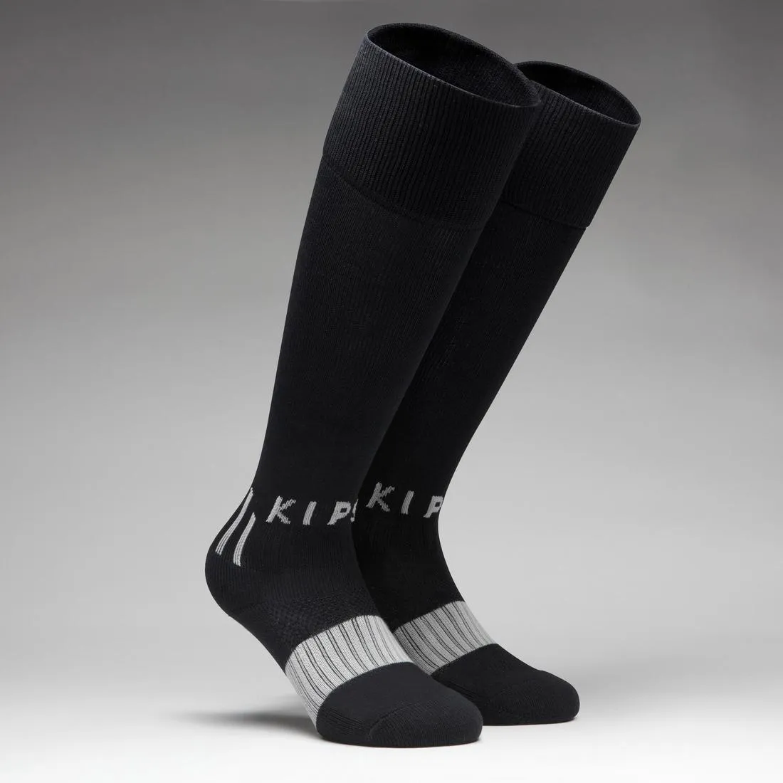 F500 Kids' Football Socks - Black/Grey