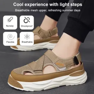 Fashionable Comfortable High Platform Men's Mesh Sandals