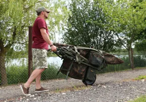 Fox FX Explorer barrow and camo lite bag inc 2 straps & mesh bags