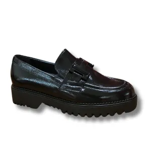 Gabor Patent Leather Loafer in Black