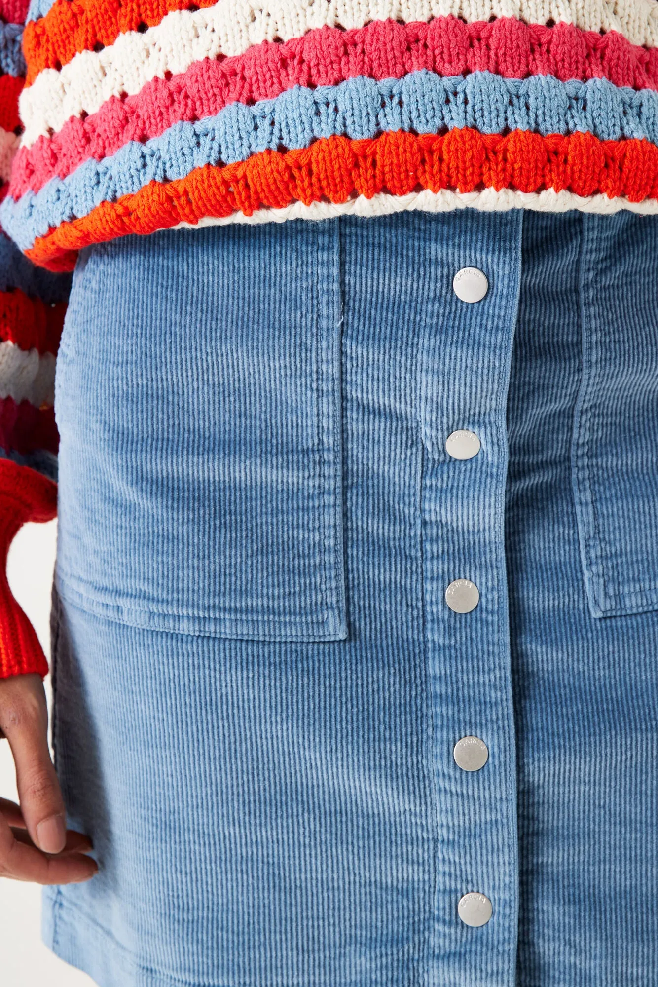 Garcia Cord Skirt - Faded Denim
