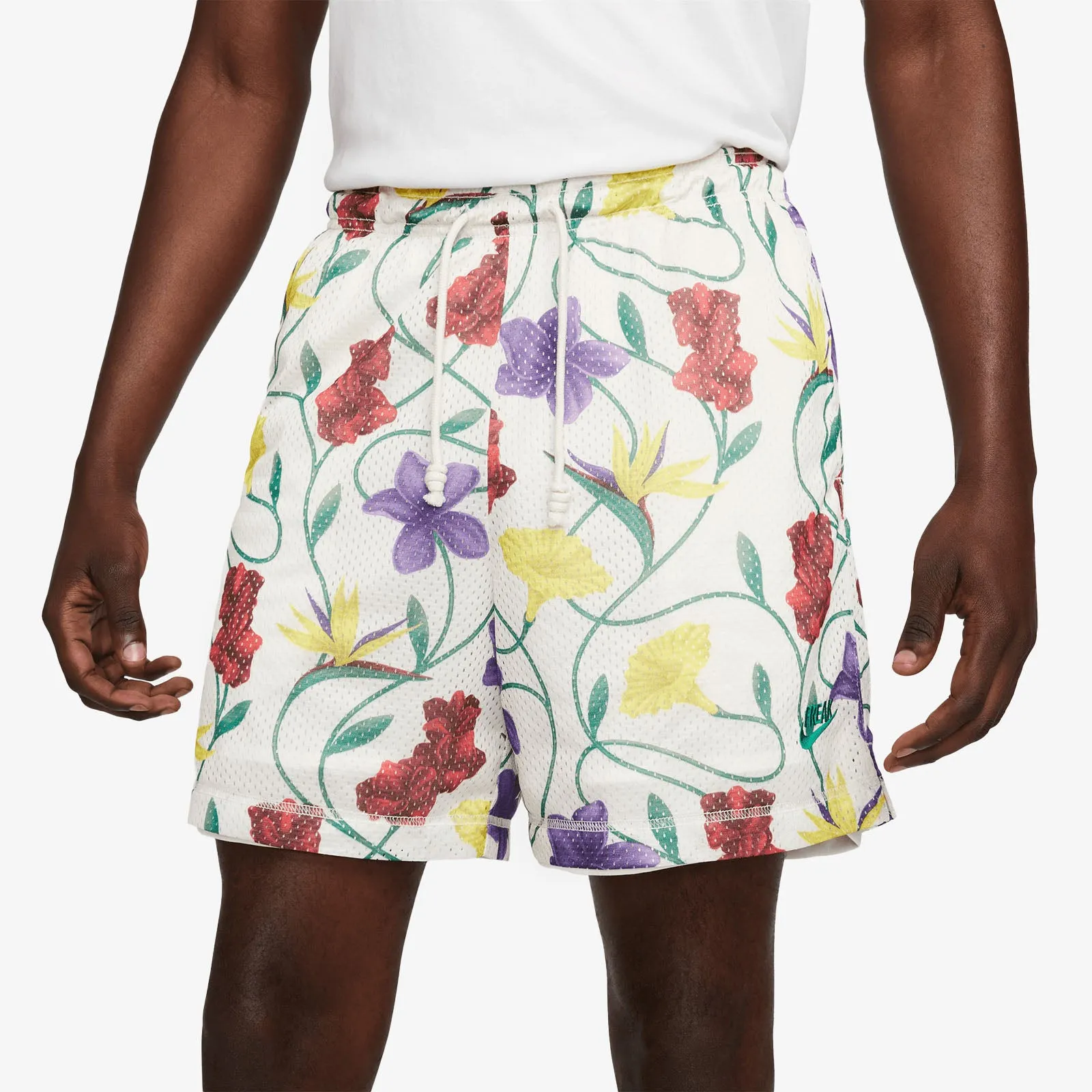 Giannis Floral Printed Standard Issue Shorts - Pale Ivory