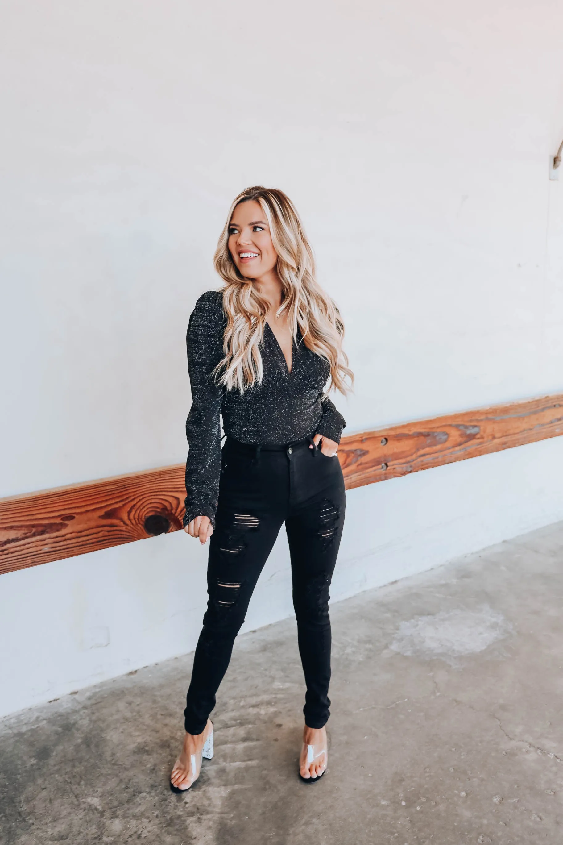 Gleaming Glitter Bodysuit
