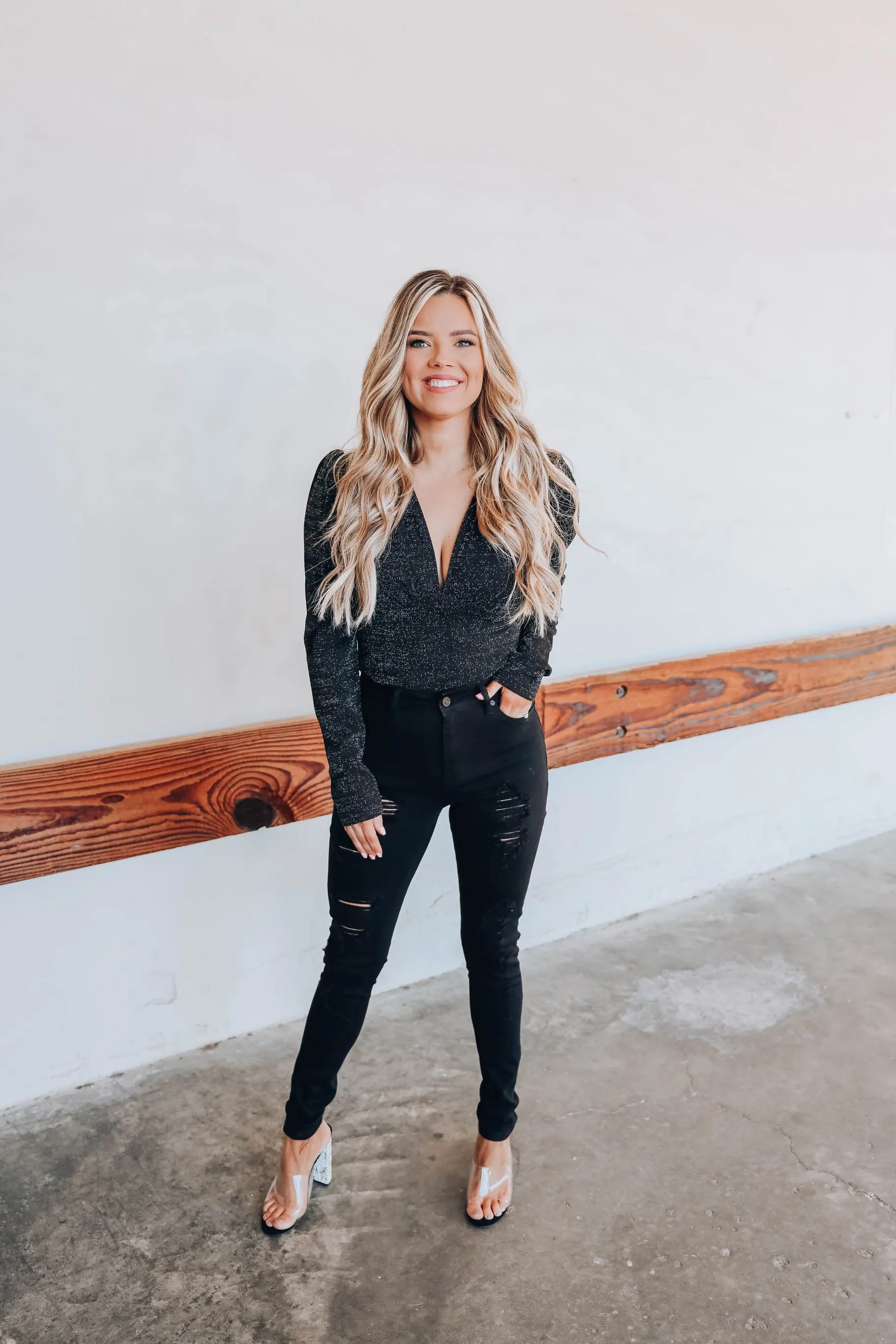 Gleaming Glitter Bodysuit