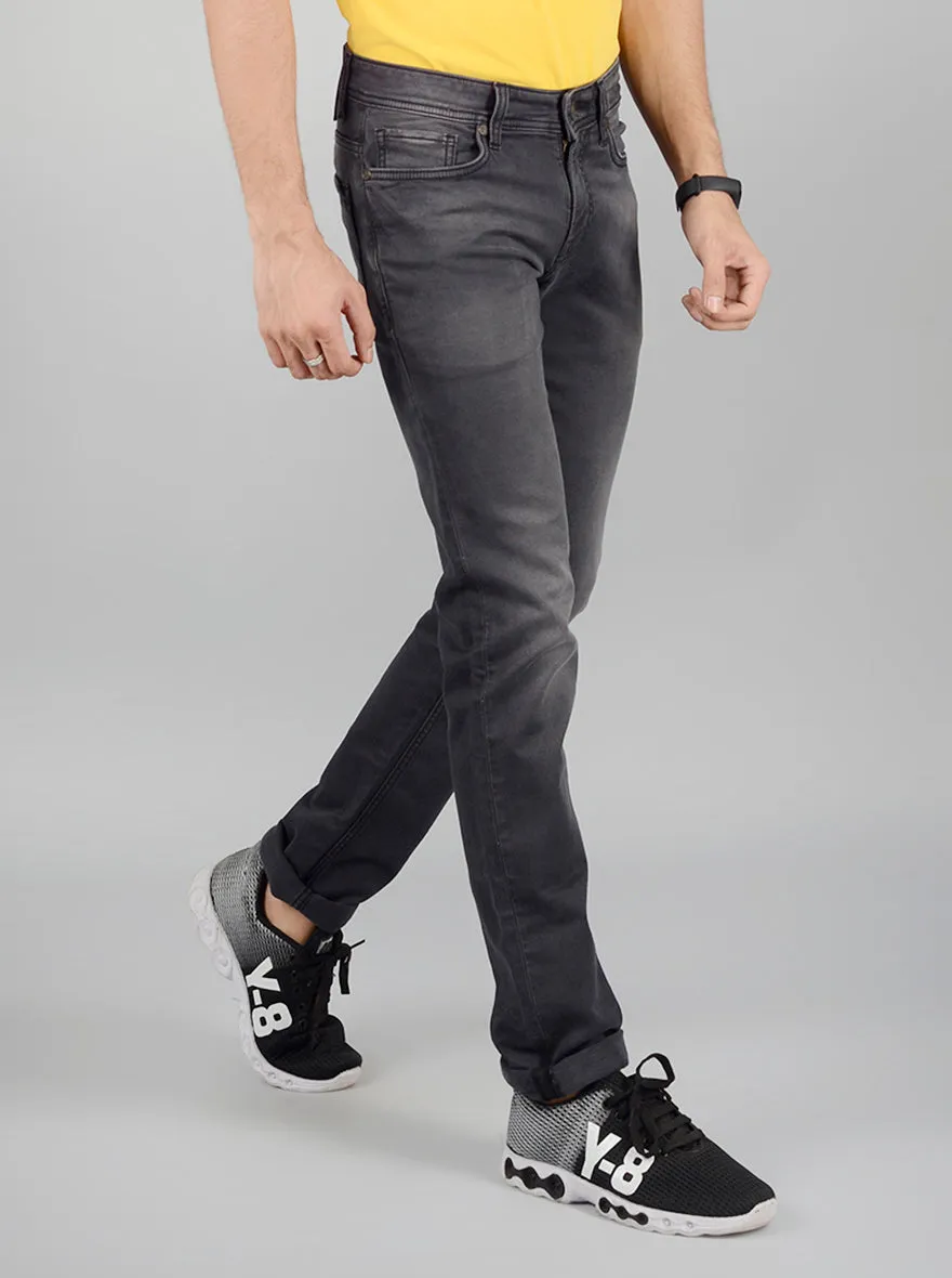 Grey Washed Slim Fit Jeans | JadeBlue