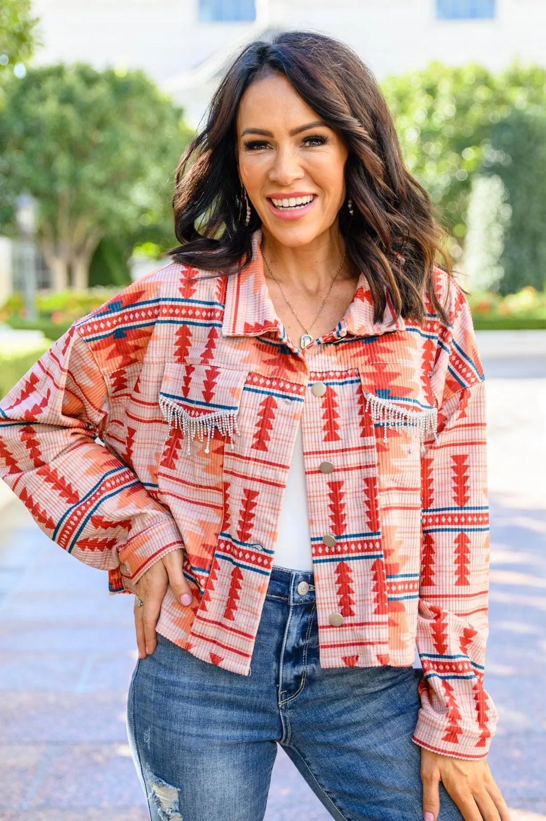 Hazel Blues® | Breaking Free Western Print Jacket