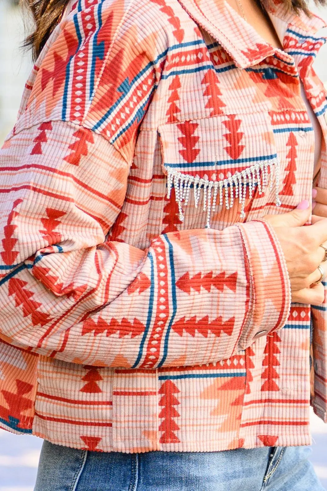 Hazel Blues® | Breaking Free Western Print Jacket
