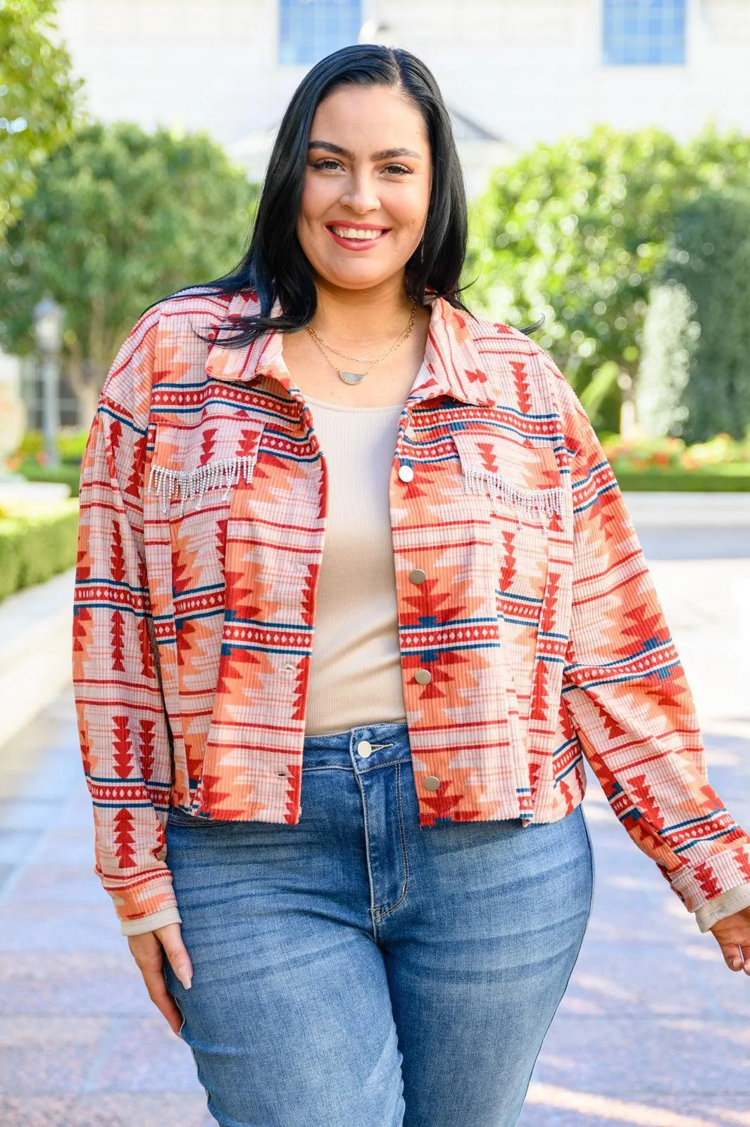 Hazel Blues® | Breaking Free Western Print Jacket
