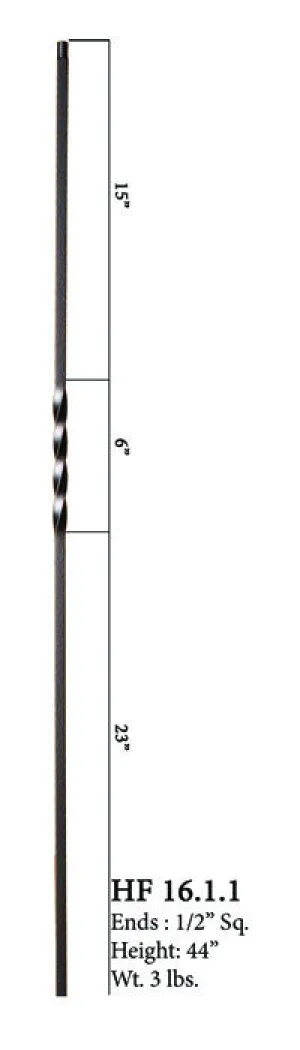 HF 16.1.1 Single Twist Solid Iron Baluster