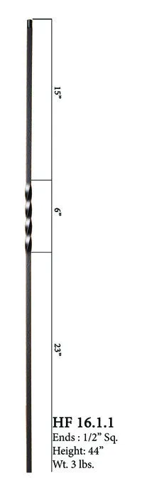 HF 16.1.1 Single Twist Solid Iron Baluster