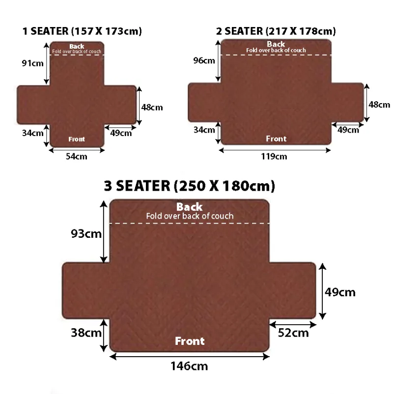 Homemax 2 Seater Couch Cover Guard - Reversible HCG001