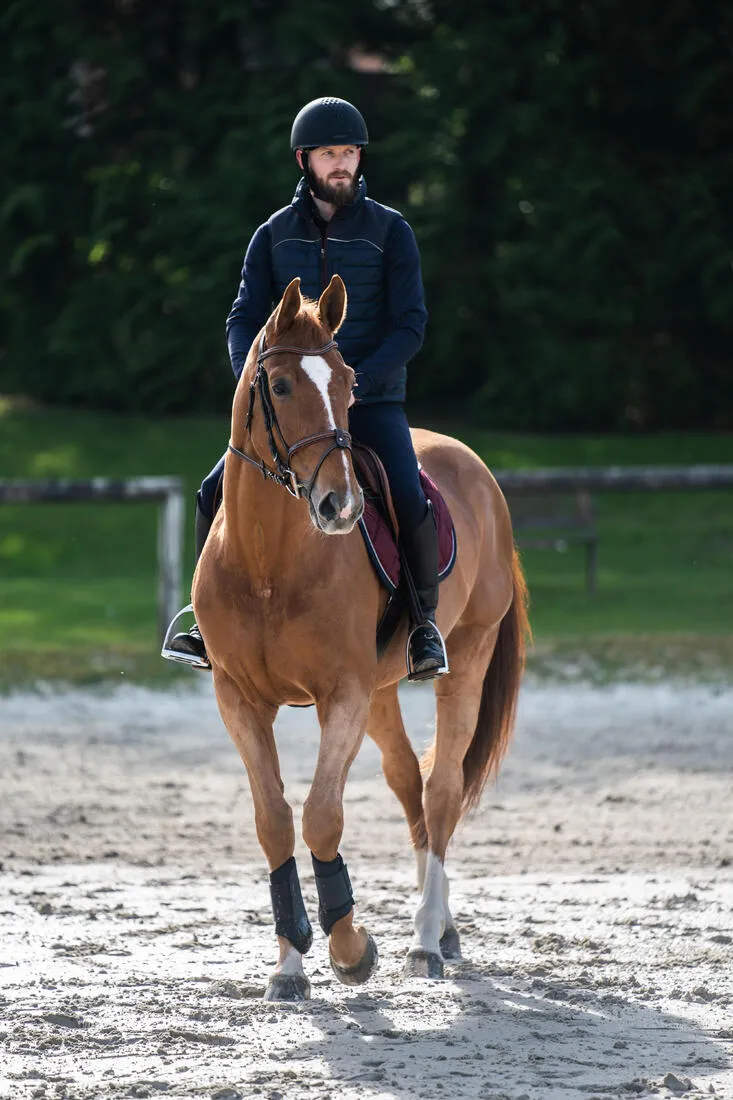 Horse Riding Brushing Boots for Horse and Pony Poly 500 Twin-Pack - Black