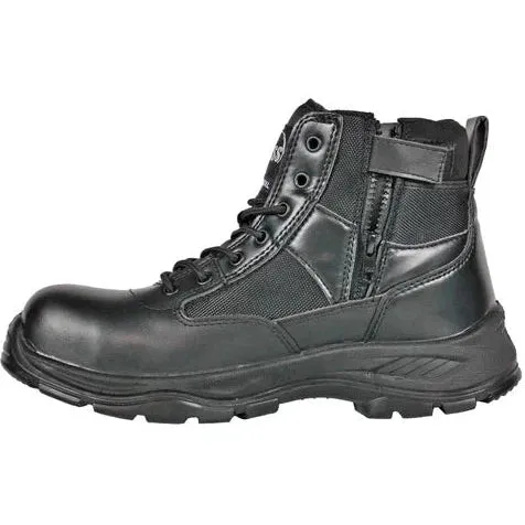 Hoss Men's Watchman 6" Composite Safety Toe Side Zip Work Shoe - Black 50172