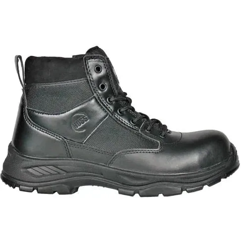Hoss Men's Watchman 6" Composite Safety Toe Side Zip Work Shoe - Black 50172