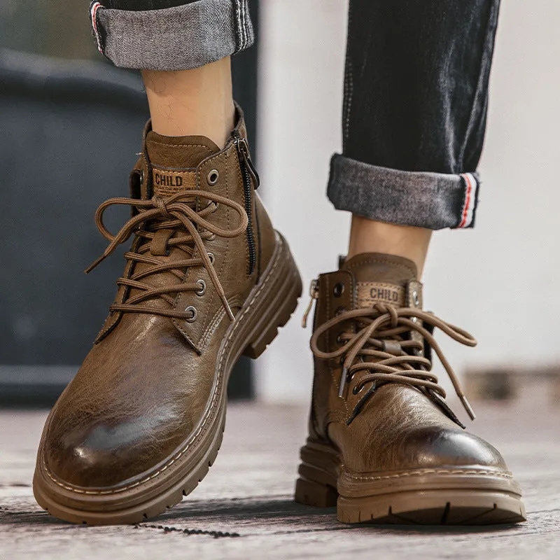 INSTOCK-British leather boots