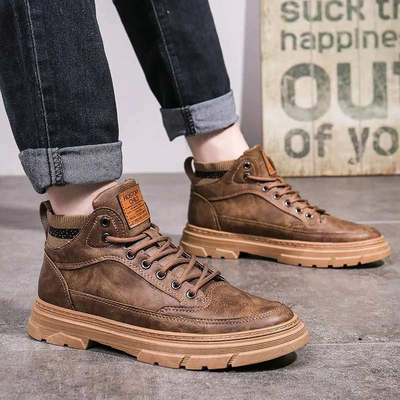 INSTOCK- Trendy All-match High-top PU Leather Locomotive Boot