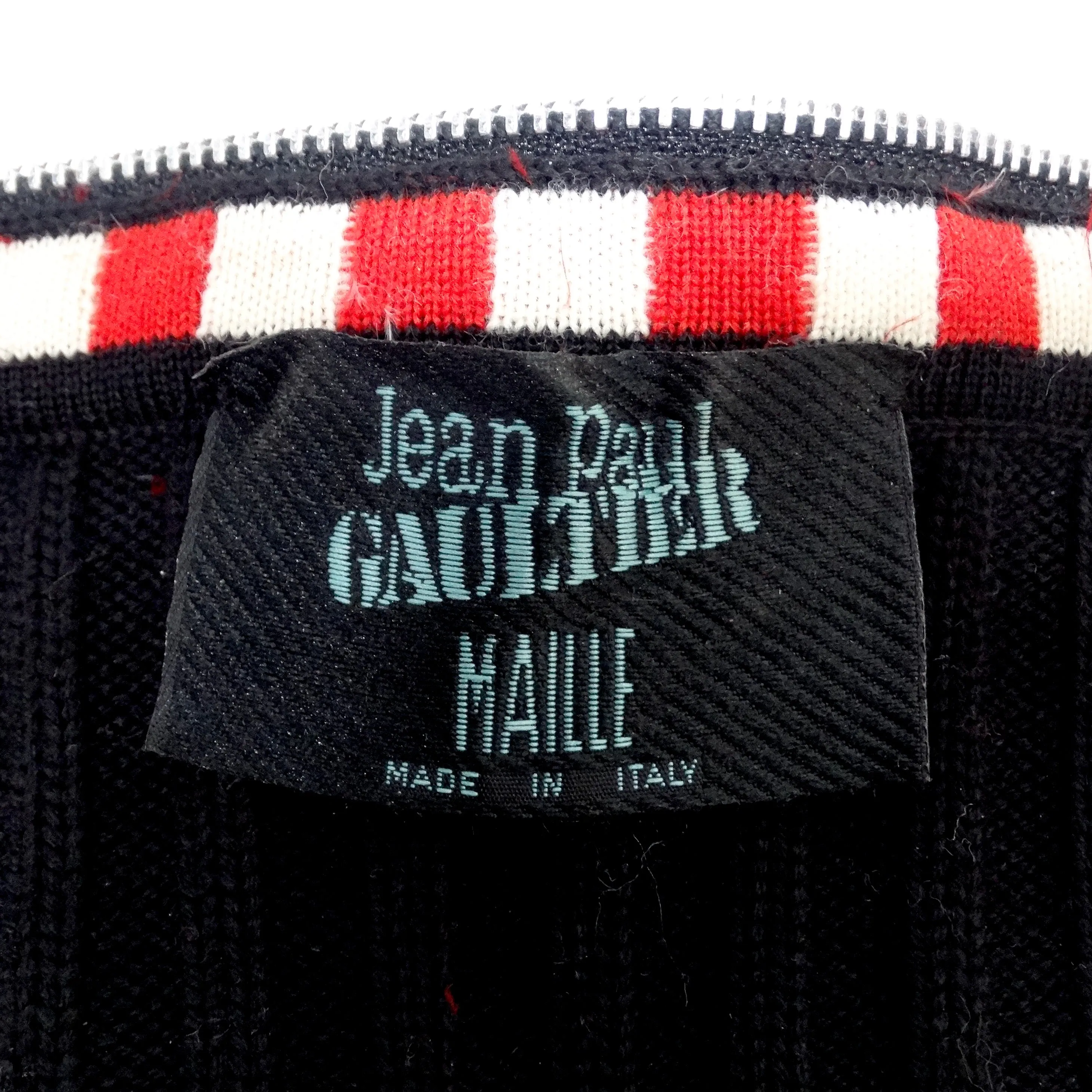 Jean Paul Gaultier Rib Knit Zip-Up Sweater