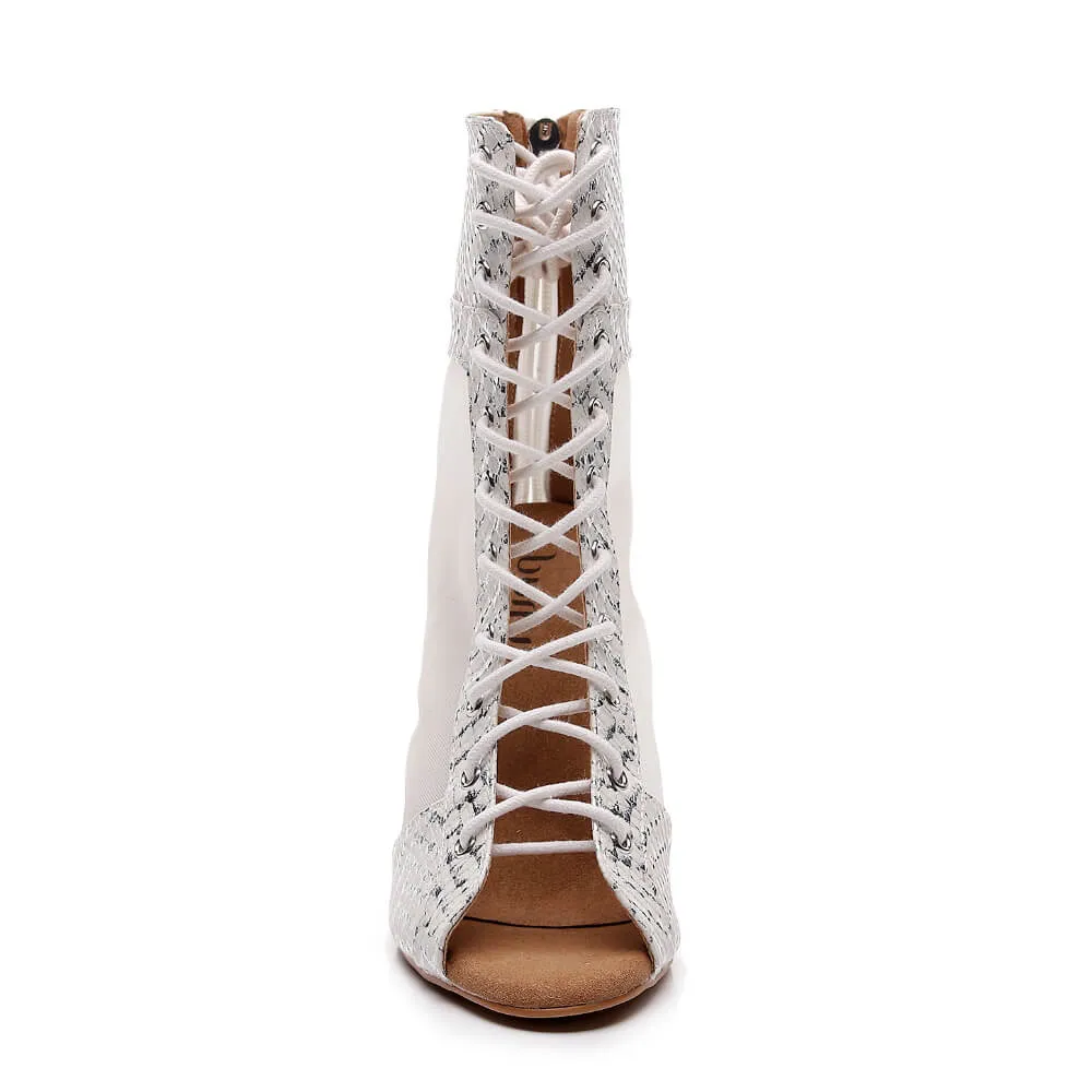 Jezika - White Metallic Snake - Street Sole
