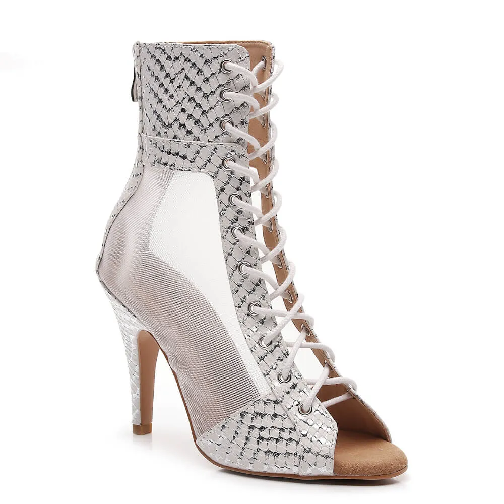 Jezika - White Metallic Snake - Street Sole
