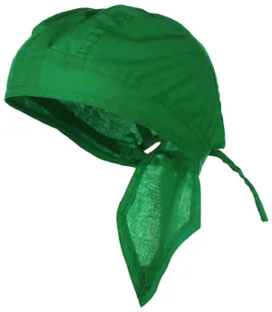 KELLY GREEN Doo-Rag Skull Cap Solid Du-Bandana Motorcycle Helmet Liner Chemo Head-Scarf