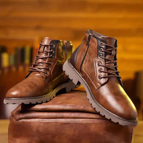 Knox | Sturdy Leather Lace-Up Boots