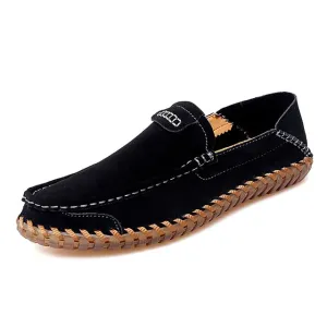 Komfortable Wildleder-Herrenslipper: UrbanEase Luxus-Leder Loafers