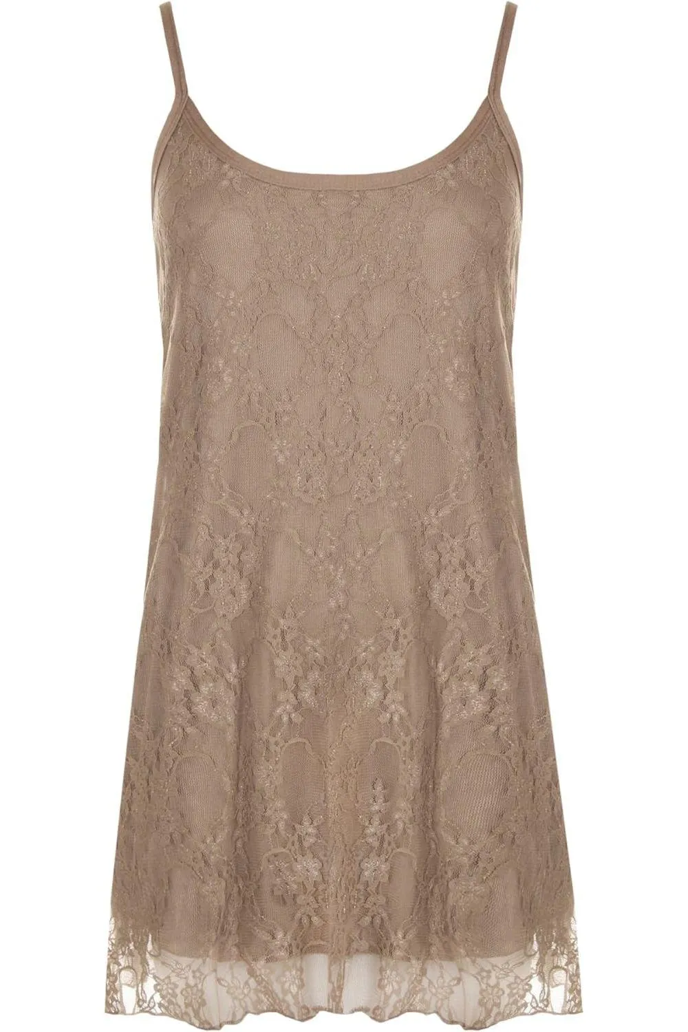 Lace Chiffon Sheer Lined Swing Vest