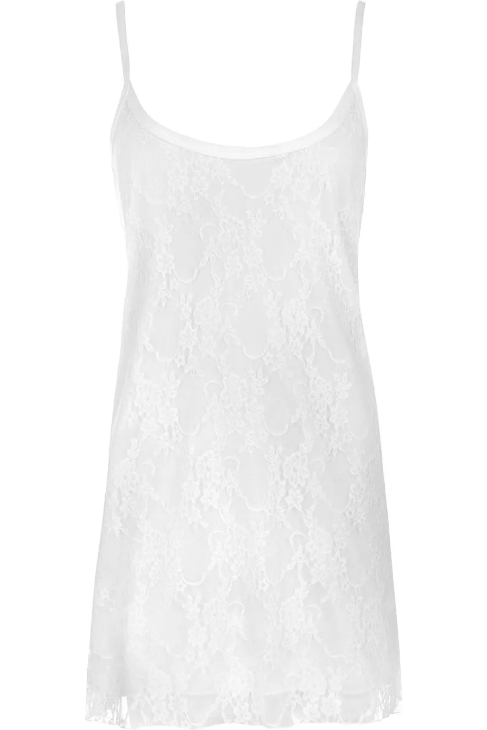 Lace Chiffon Sheer Lined Swing Vest