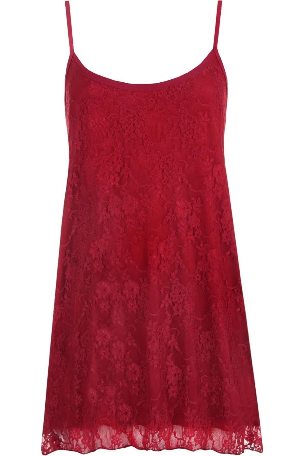 Lace Chiffon Sheer Lined Swing Vest