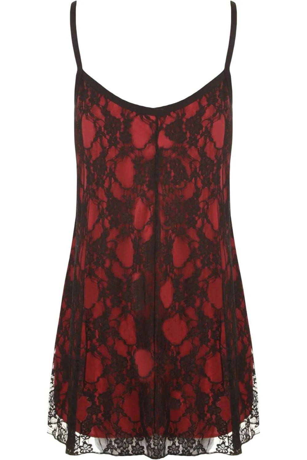 Lace Chiffon Sheer Lined Swing Vest