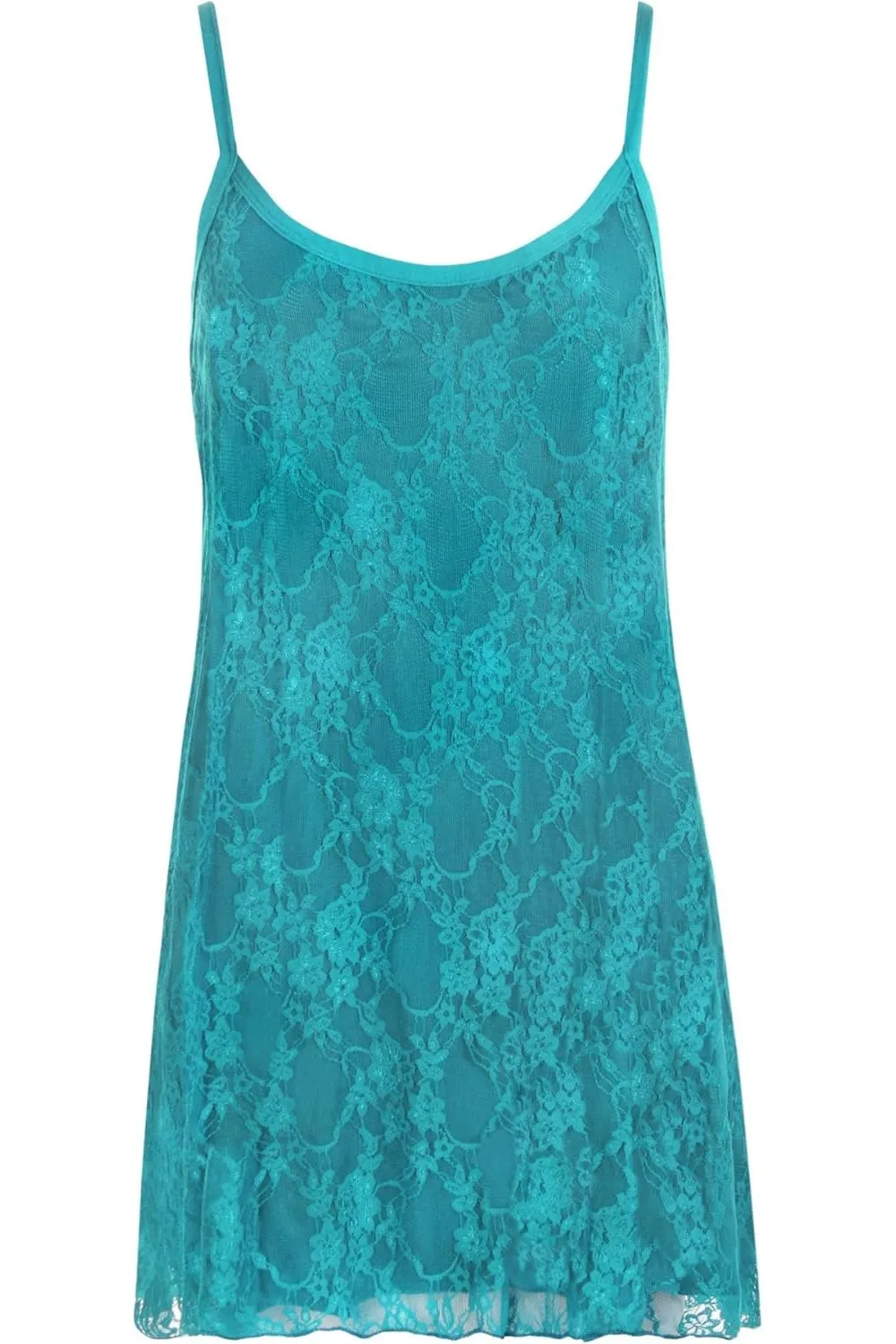 Lace Chiffon Sheer Lined Swing Vest