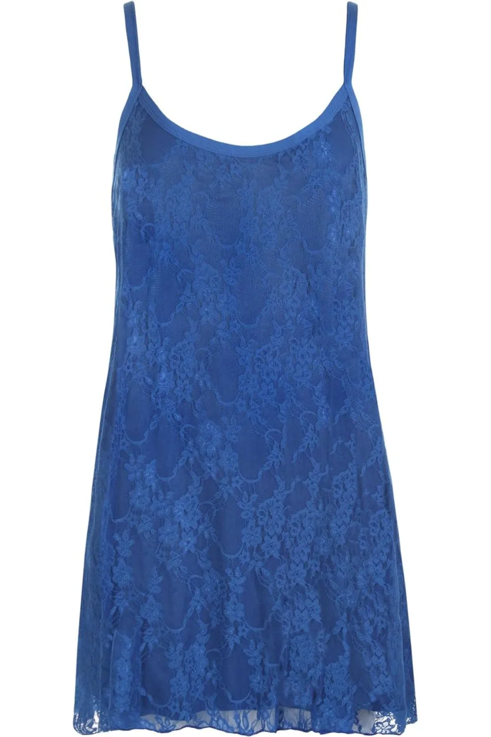 Lace Chiffon Sheer Lined Swing Vest