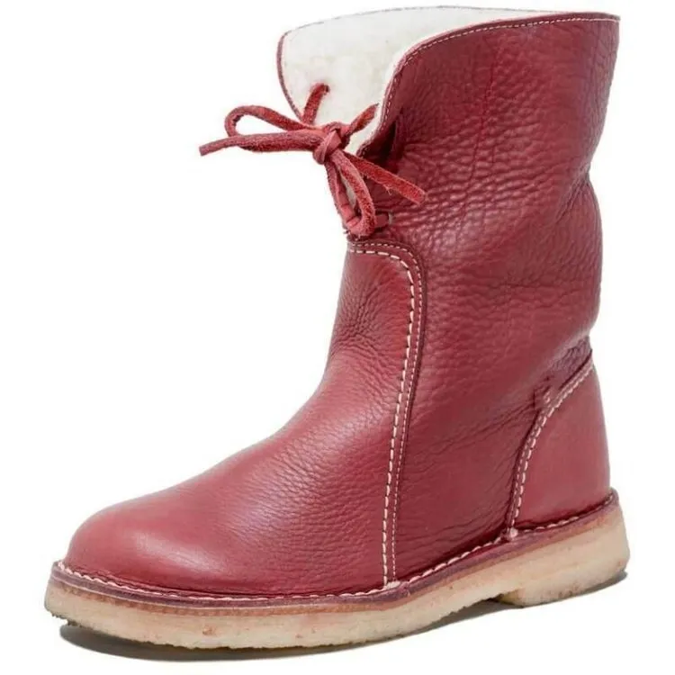 Lace Haven™ | Women's Leather Ankle Boots | Genuine Leather, Lace-Up Design, Durable & Stylish