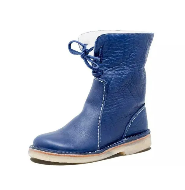 Lace Haven™ | Women's Leather Ankle Boots | Genuine Leather, Lace-Up Design, Durable & Stylish