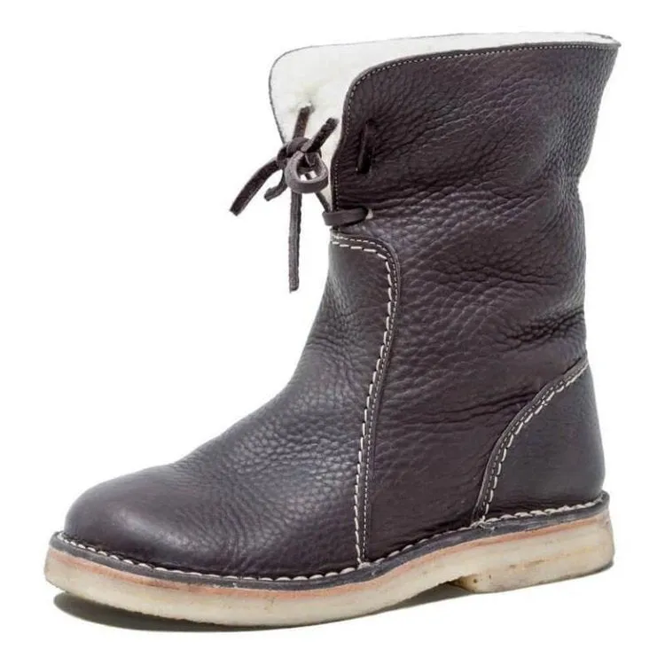 Lace Haven™ | Women's Leather Ankle Boots | Genuine Leather, Lace-Up Design, Durable & Stylish