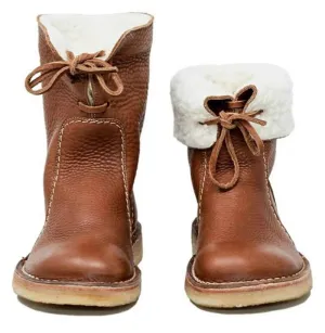 Lace Haven™ | Women's Leather Ankle Boots | Genuine Leather, Lace-Up Design, Durable & Stylish