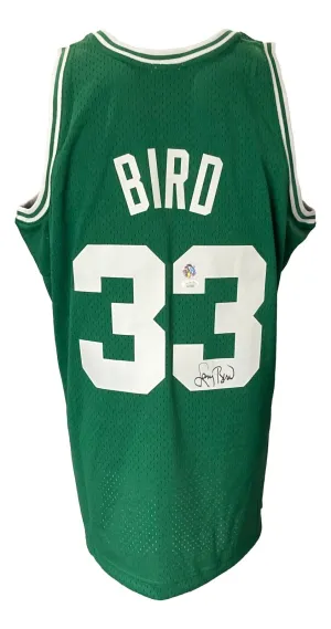 Larry Bird Signed Boston Celtics Green M&N HWC Swingman Jersey Bird JSA ITP