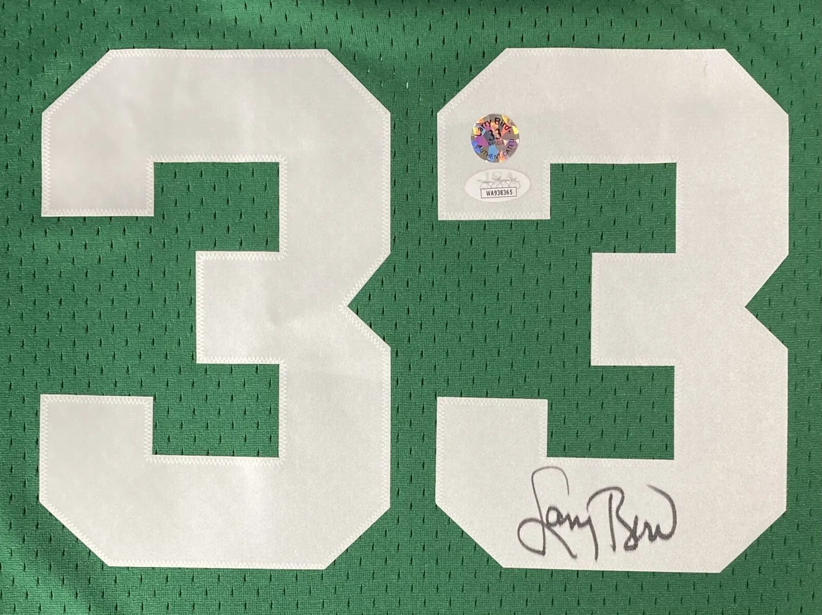 Larry Bird Signed Boston Celtics Green M&N HWC Swingman Jersey Bird JSA ITP