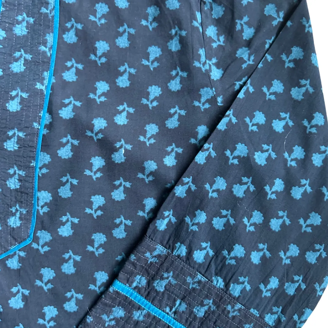 Leela Tunic - Ink / Teal Print