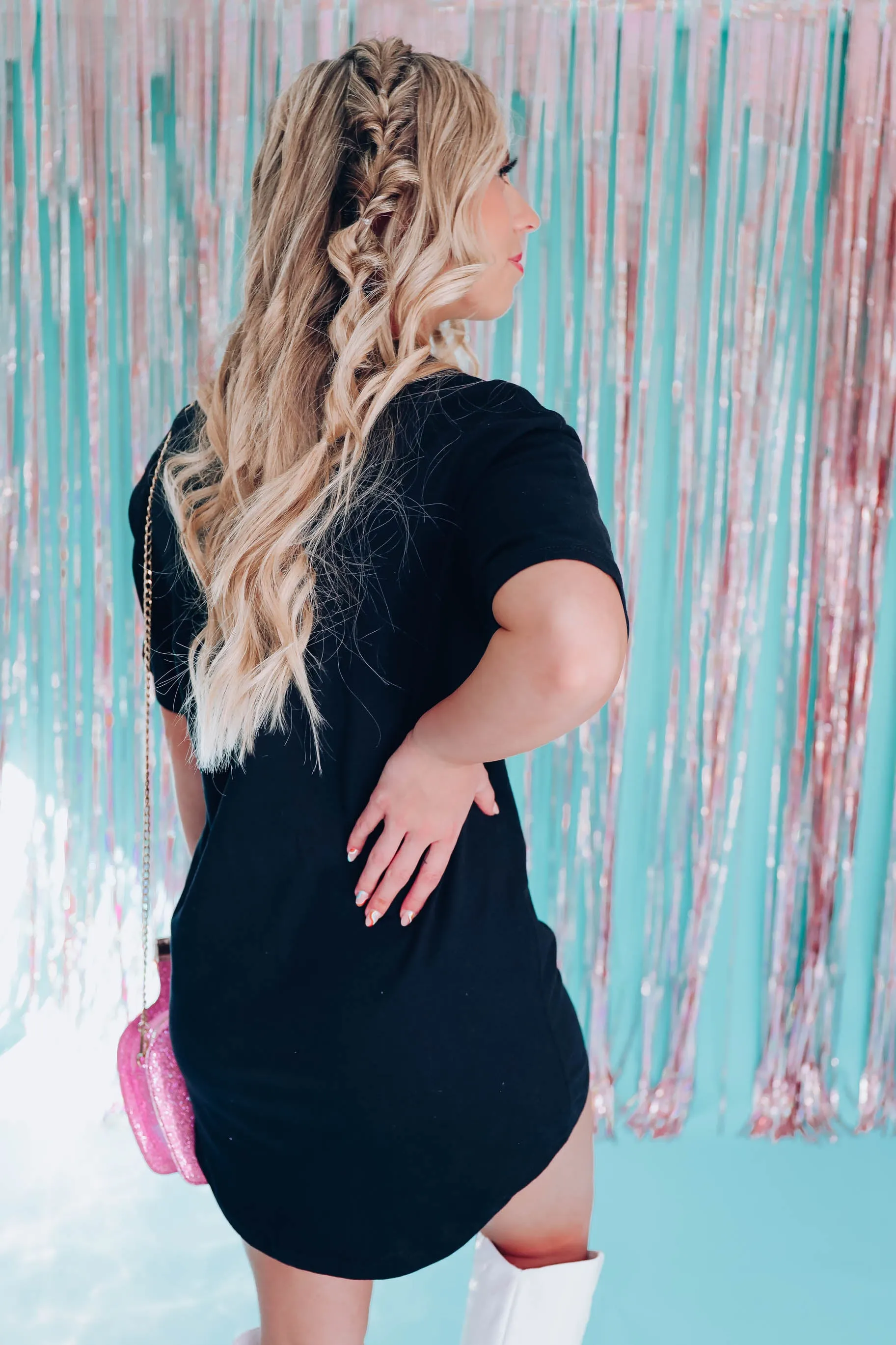 Leopard Print Cowgirl Hat T-shirt Dress