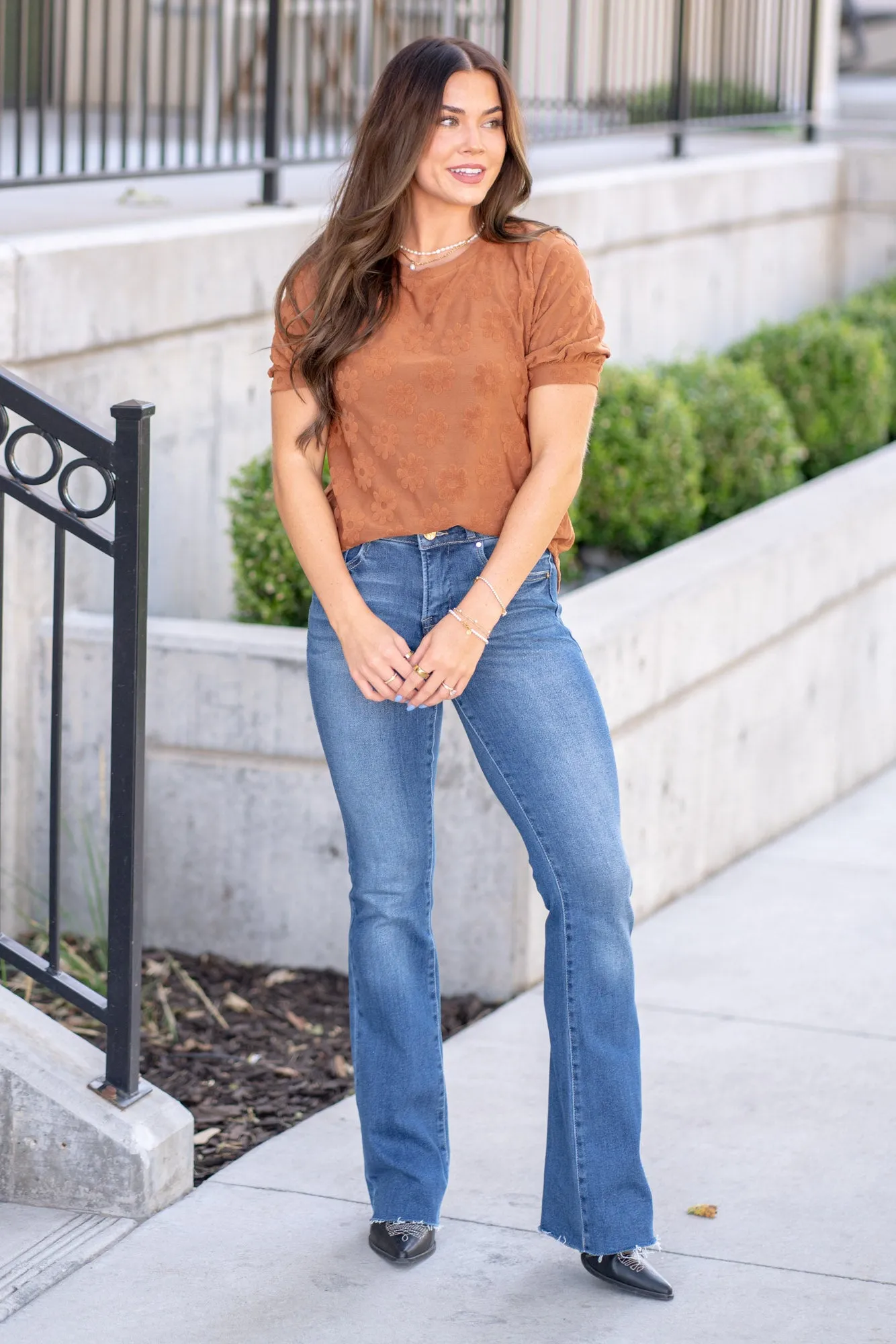 Lila Luxe High Rise Double Waistband Boot Cut Regular & Plus Sizes
